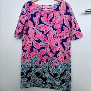 Lilly Pulitzer girls MD (6-7) boat neck stretch dress